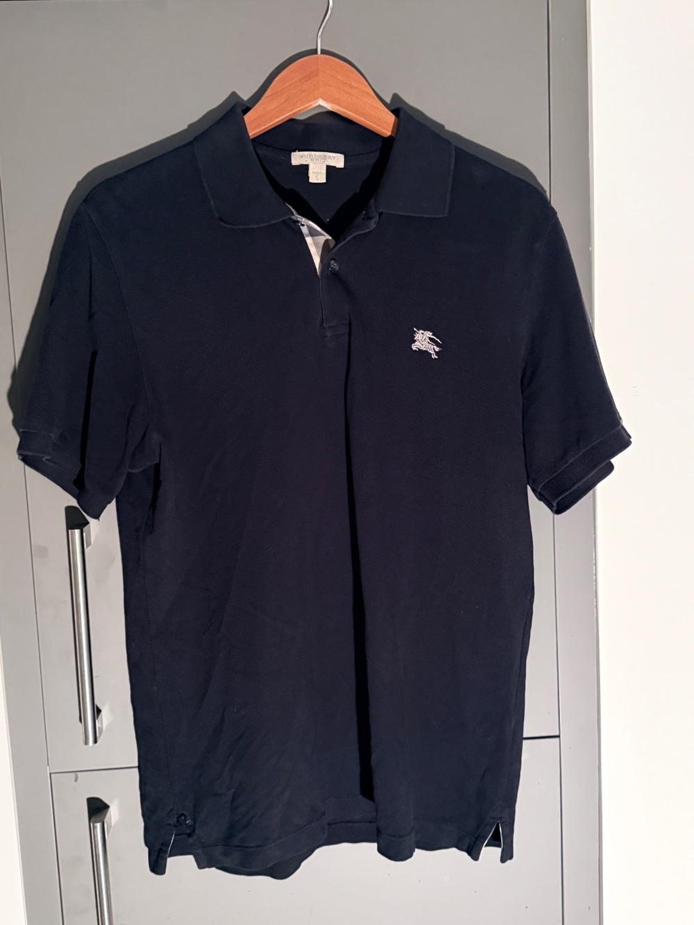 BURBERRY Brit Black Polo -Sz S